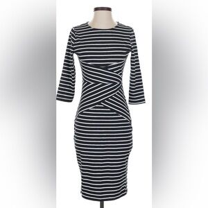 Striped Black and White Maxi Dress NWT